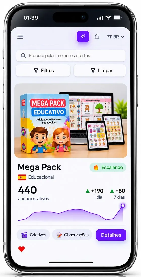 Tela do Garimpro no celular: ofertas escaladas